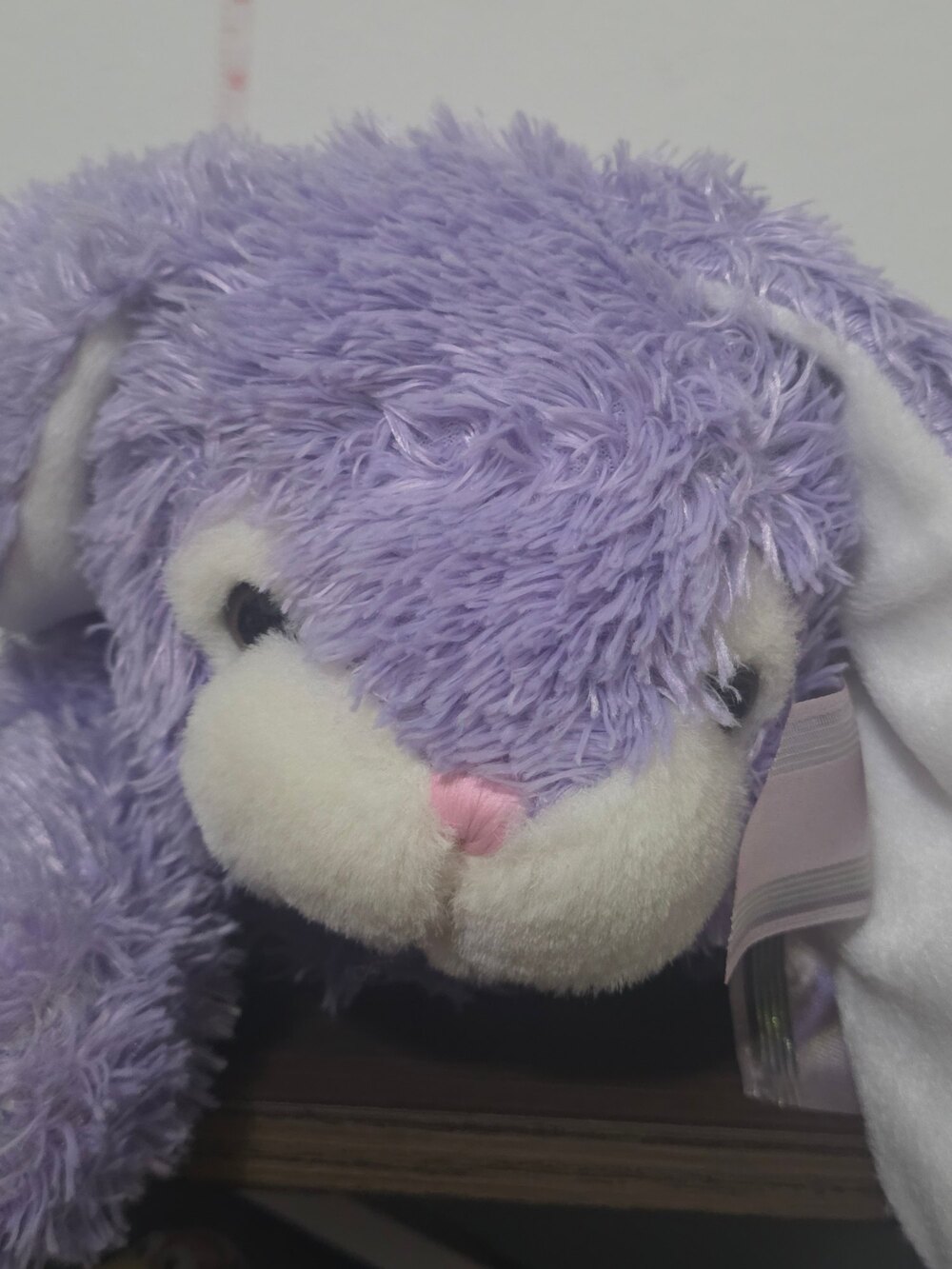 Chrisha Playful Plush Purple Shaggy Easter Bunny Rabbit